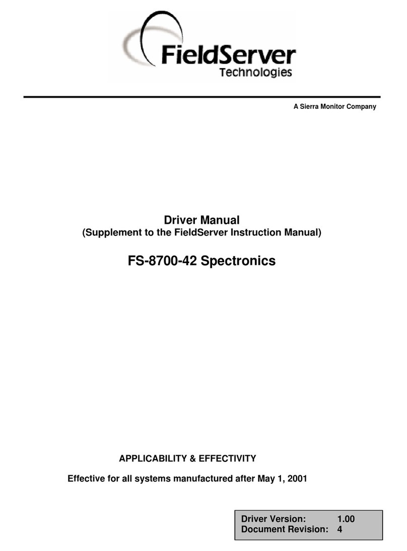 FieldServer Spectronics FS-8700-42 Release note