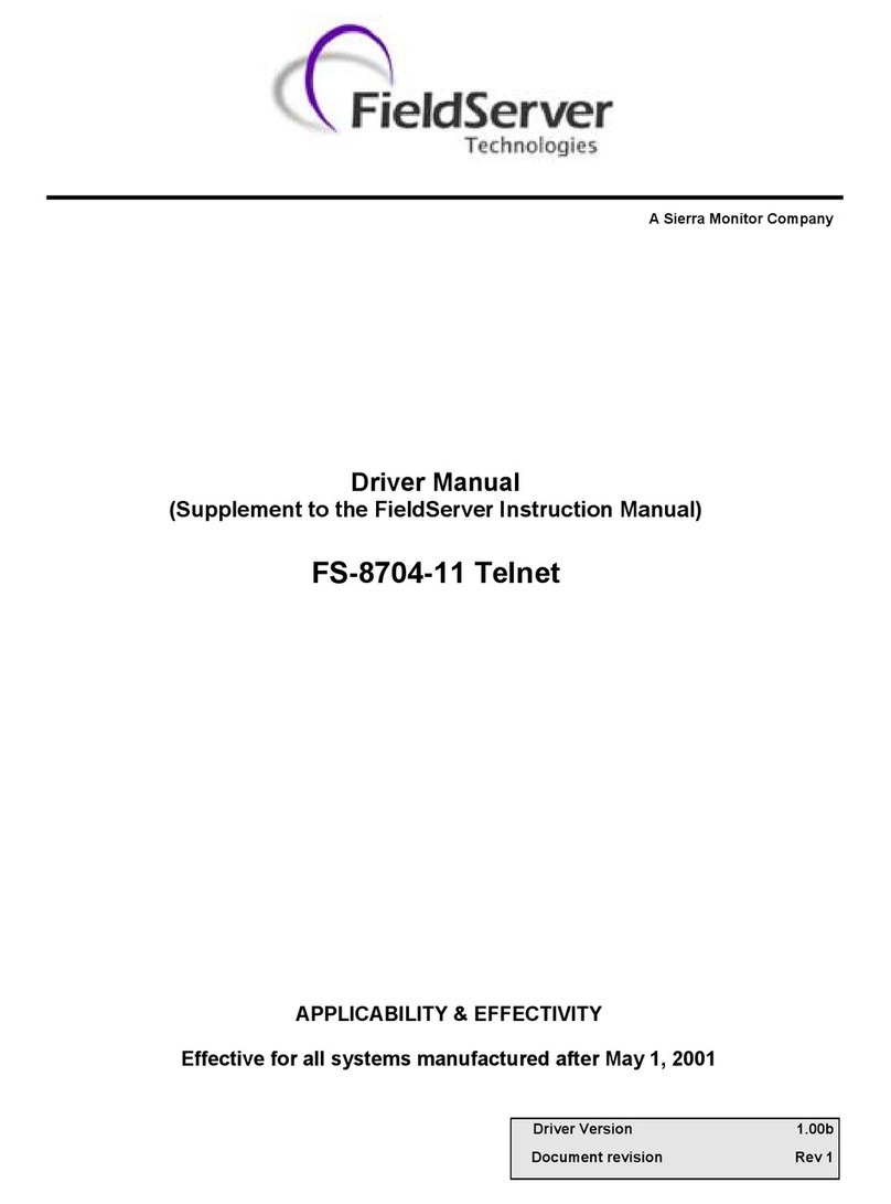 FieldServer Telnet FS-8704-11 Release note FieldServer Telnet FS-8704-11 Release note