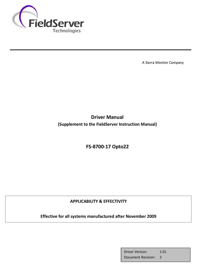 FieldServer Optomux FS-8700-17 Release note