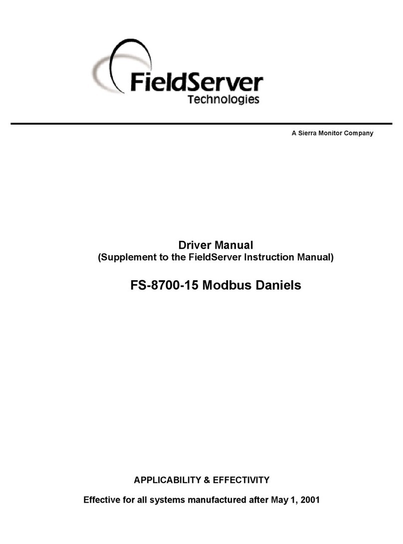 FieldServer Modbus Daniels FS-8700-15 Release note