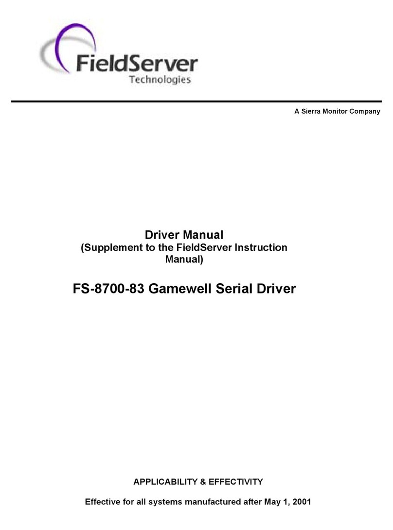 FieldServer Gamewell FS-8700-83 Release note