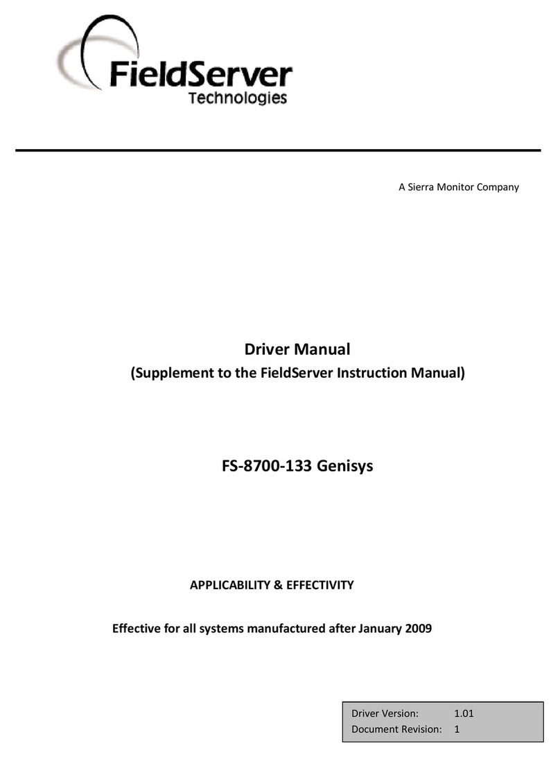 FieldServer Genisys FS-8700-133 Release note FieldServer Genisys FS-8700-133 Release note