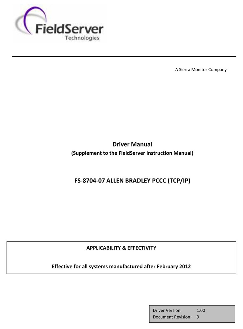 FieldServer FS-8704-07 Driver manual