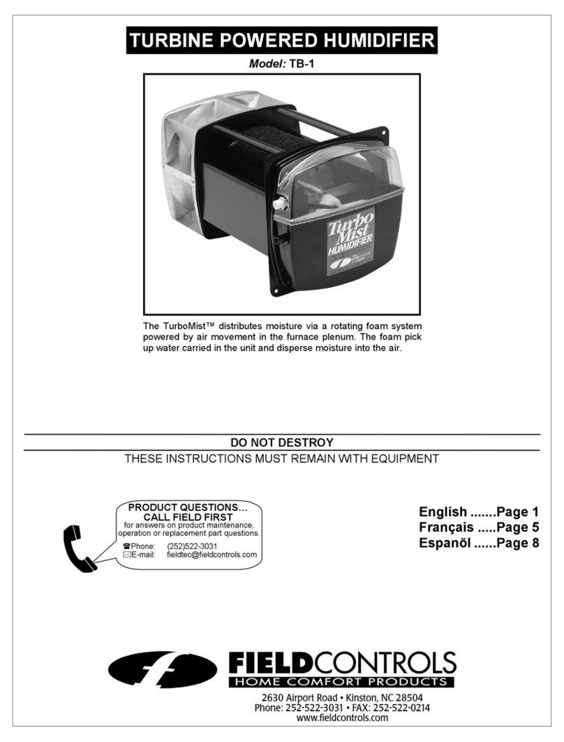 Field Controls TB-1 User manual