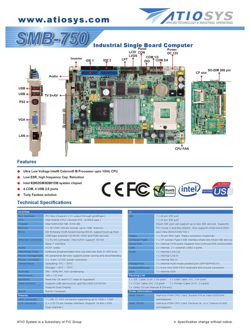 Atiosys SMB-750 Technical specifications