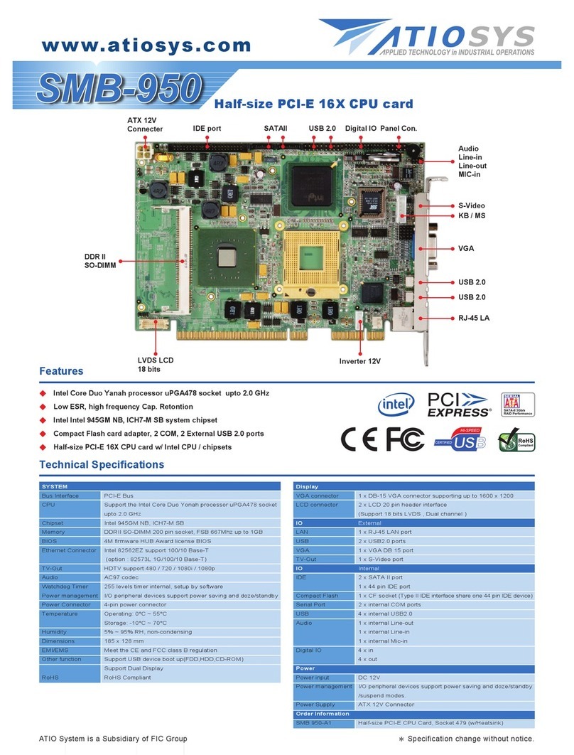 Atiosys SMB-950 Technical specifications Atiosys SMB-950 Technical specifications