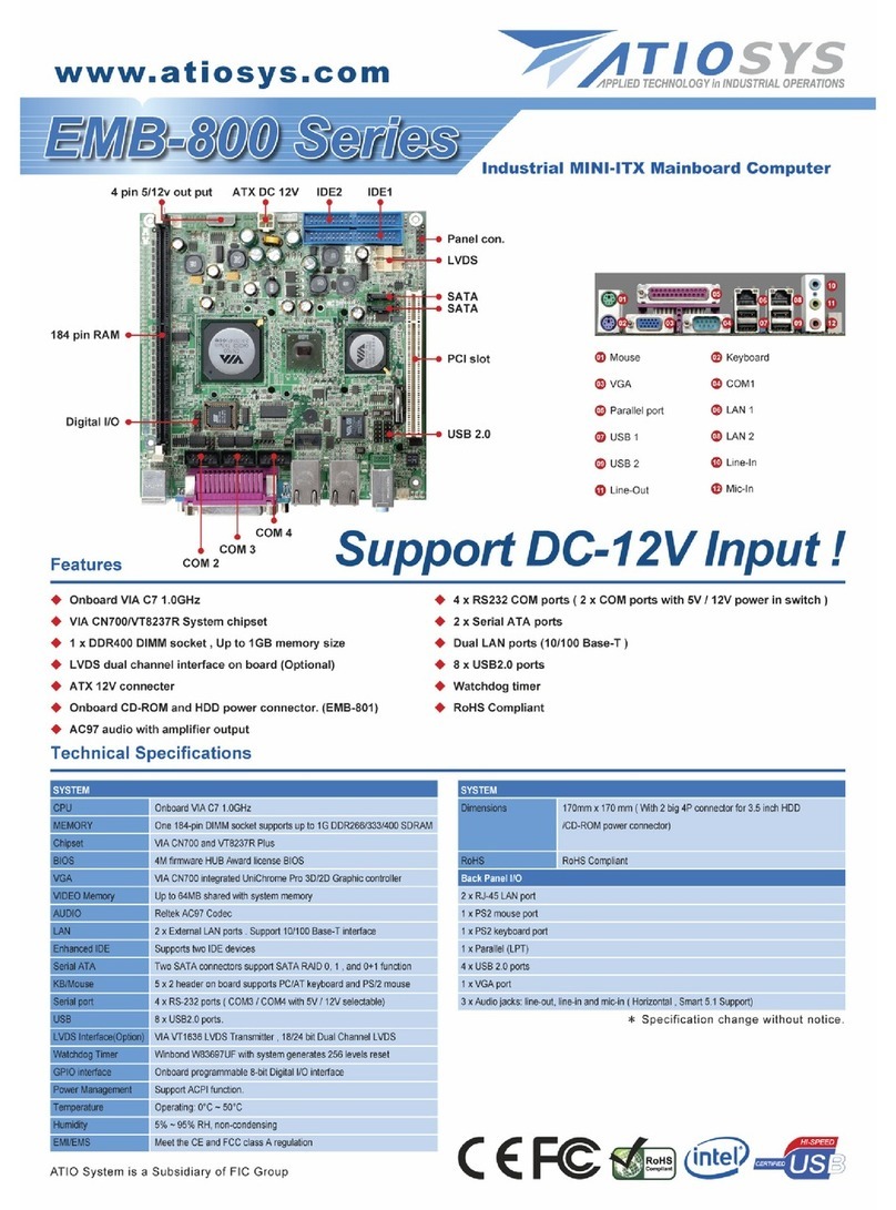 Atiosys EMB-800 Series Specification sheet