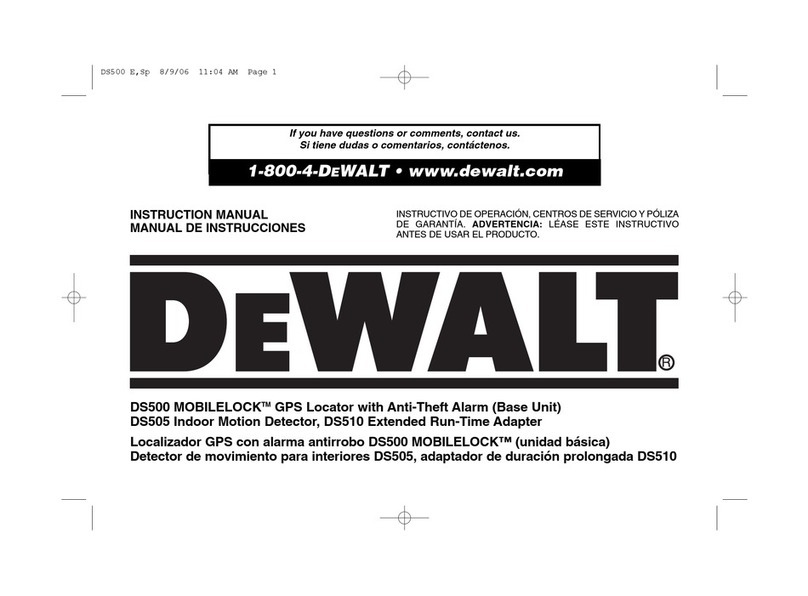 DeWalt DS500 instruction manual