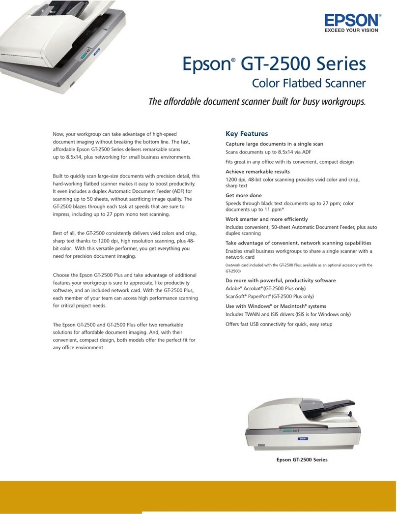 Epson GT-2500 Series User manual Epson GT-2500 Series User manual
