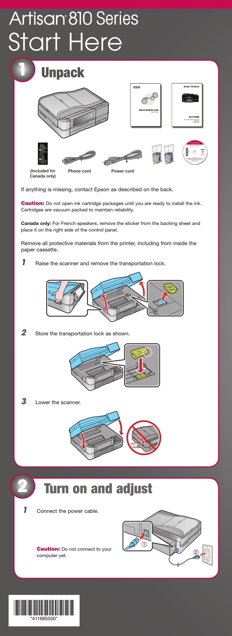 Epson Artisan 810 Series Instruction Manual