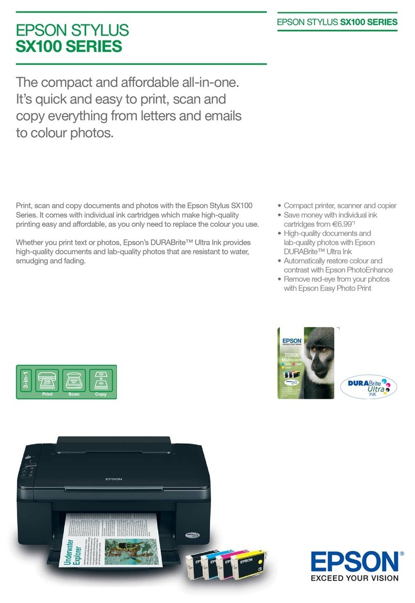 Epson Stylus Printer SX100 User manual