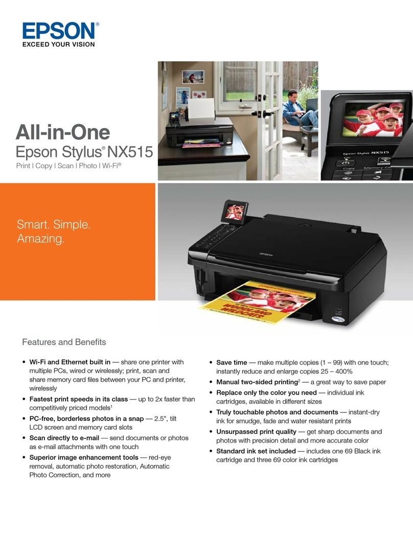 Epson NX515 - Stylus Color Inkjet User manual
