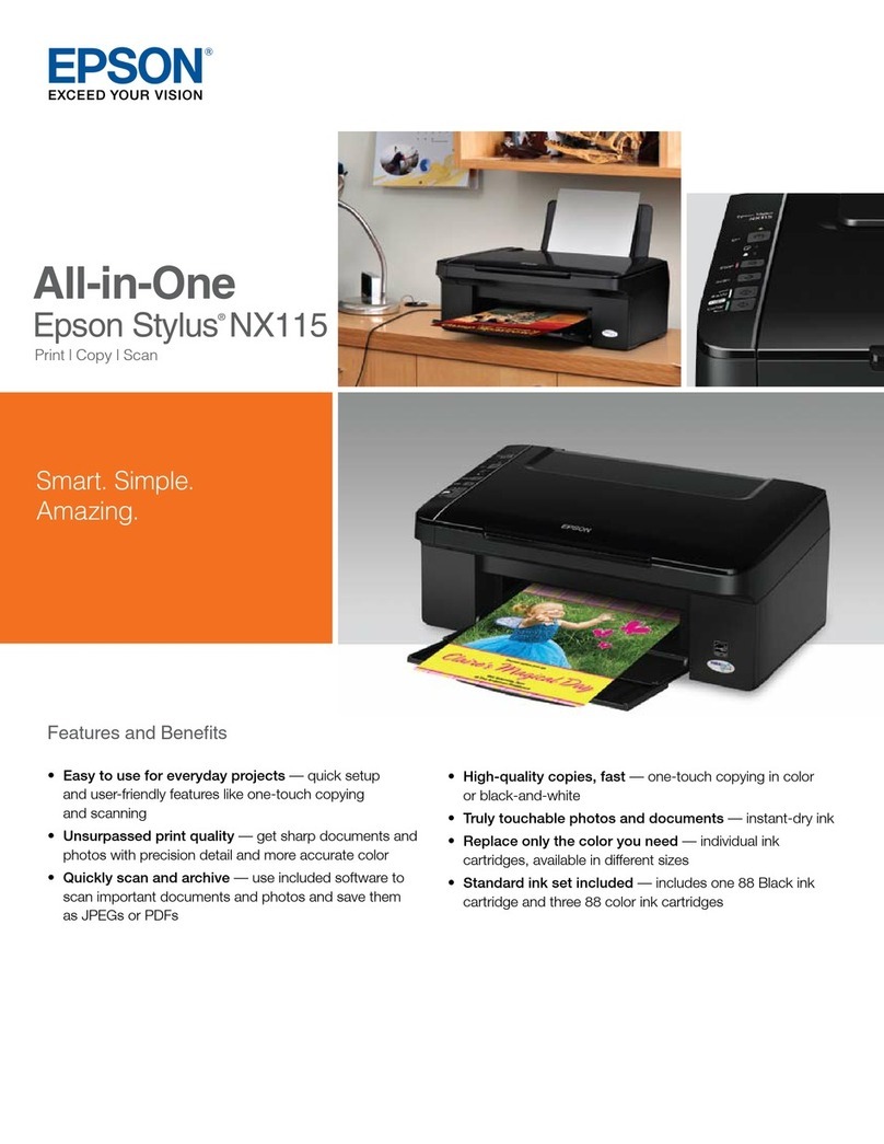 Epson NX115 - Stylus Color Inkjet User manual