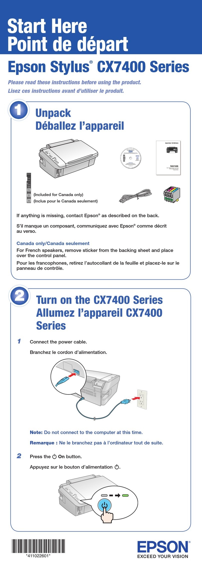Epson Stylus CX7400 User manual