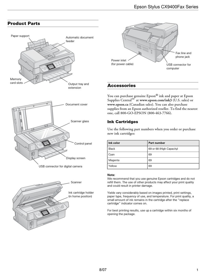 Epson CX9400Fax - Stylus Color Inkjet User manual