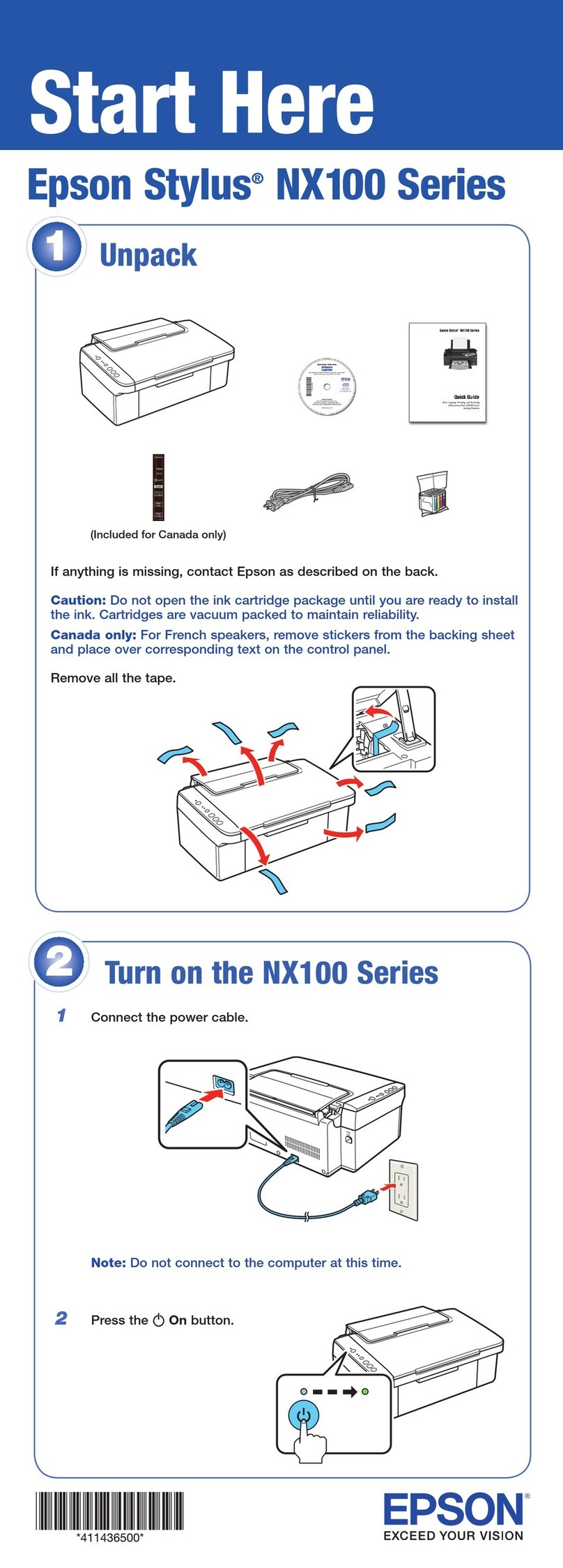 Epson NX100 - Stylus All-In-One Instruction Manual