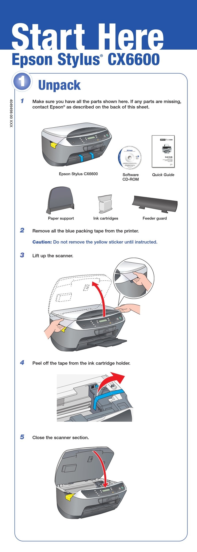 Epson CX6600 - Stylus Photo Printer Instruction Manual