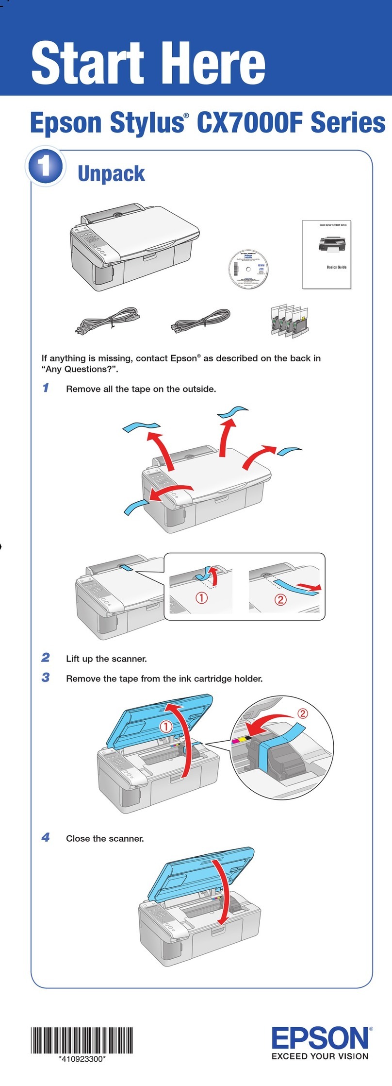 Epson CX7000F - Stylus Color Inkjet Instruction Manual