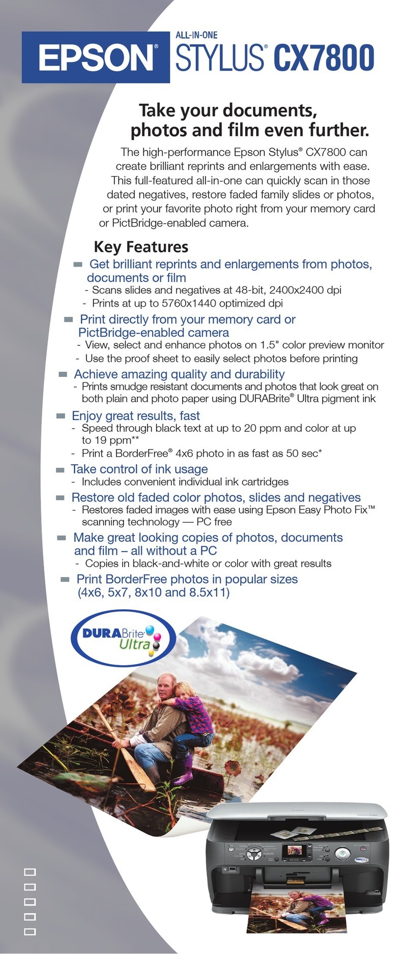 Epson CX7800 - Stylus Color Inkjet User manual