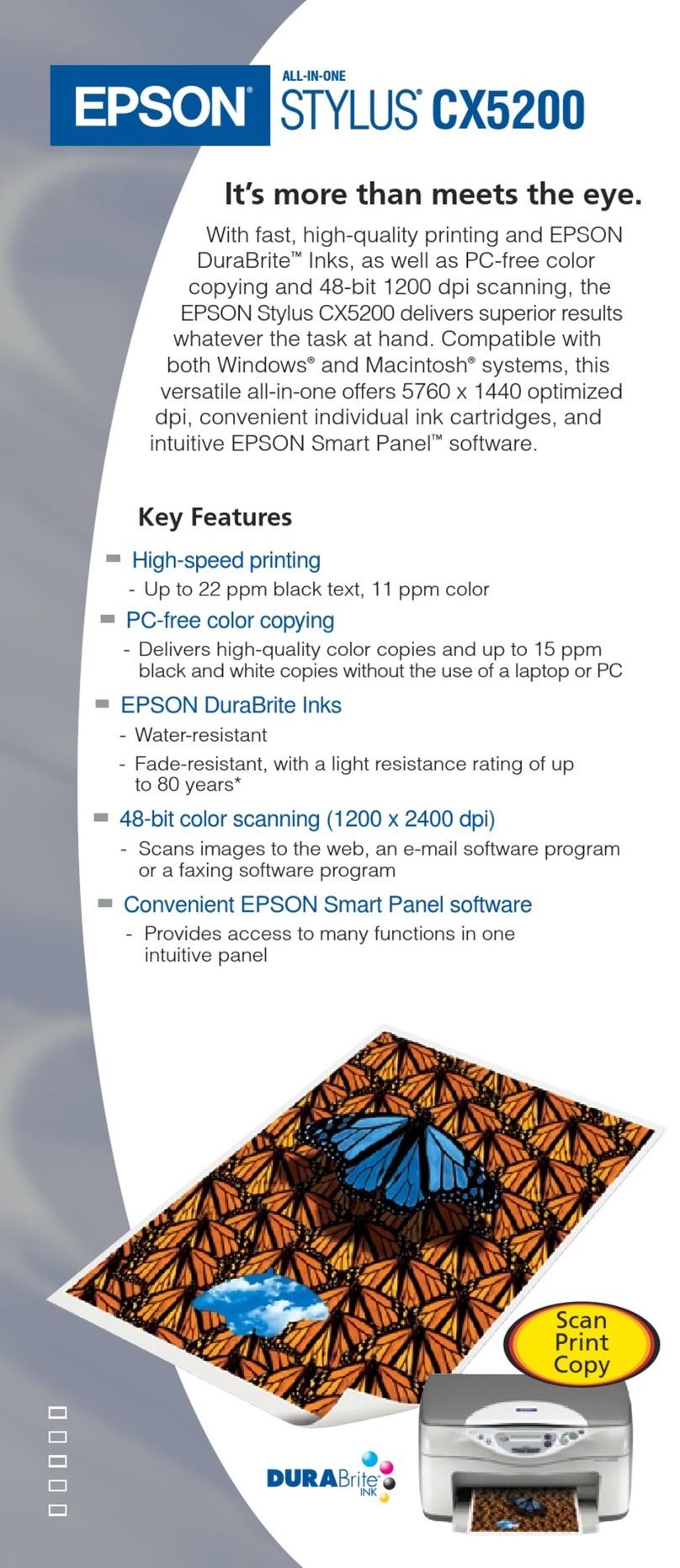 Epson CX5200 - Stylus Color Inkjet User manual