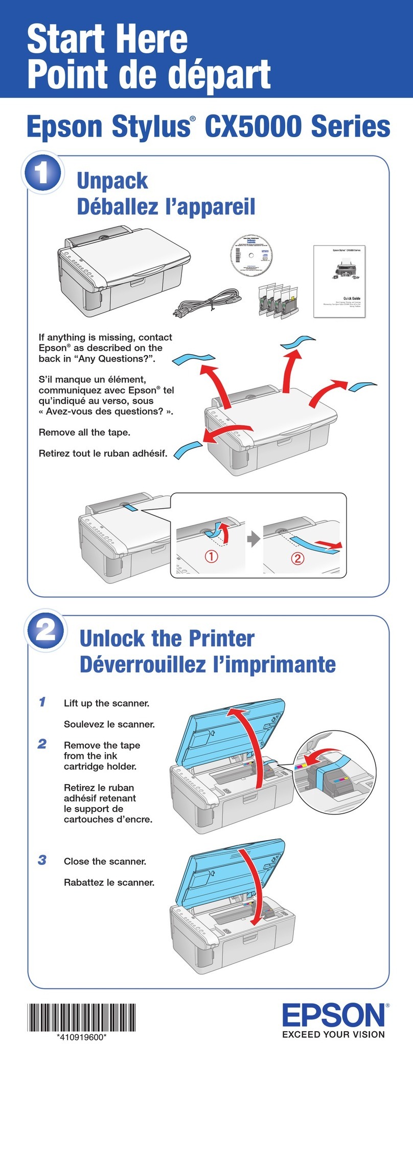 Epson CX5000 - Stylus Color Inkjet Instruction Manual