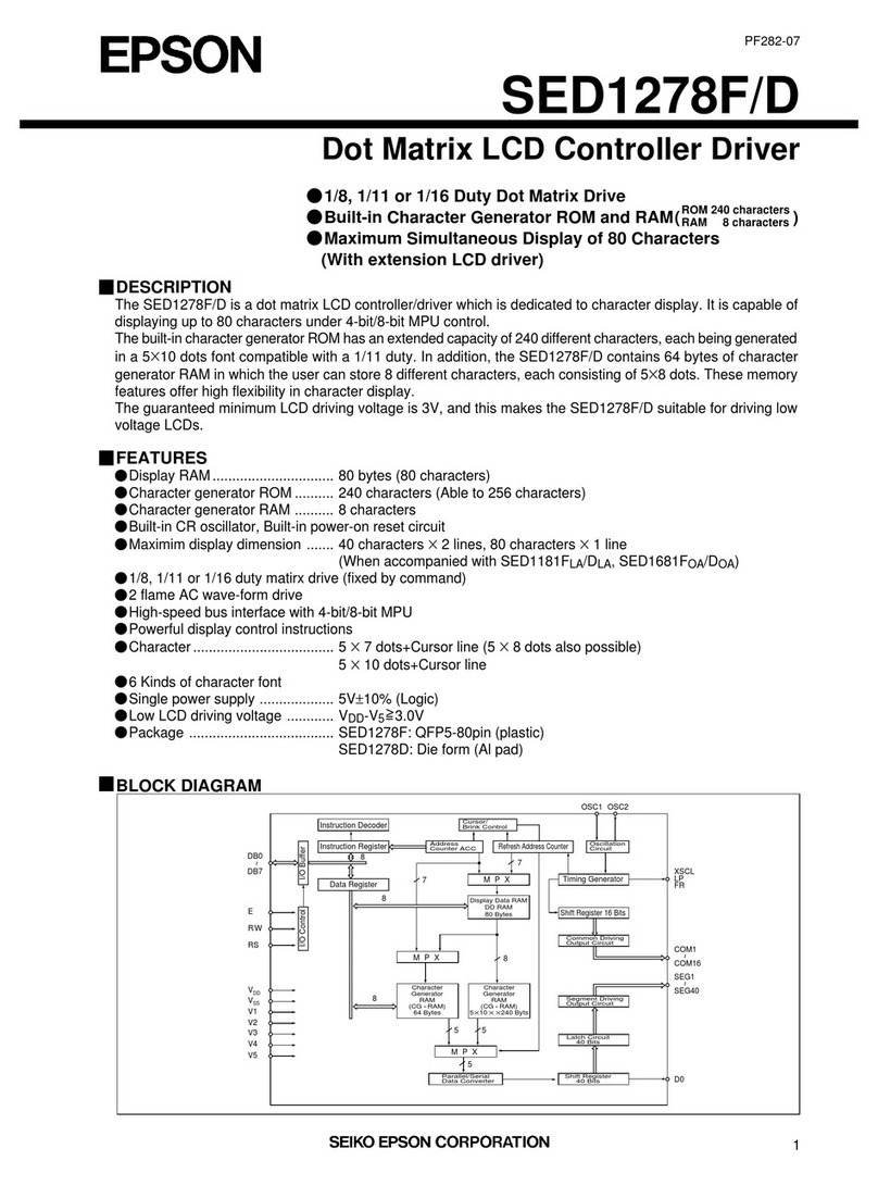 Epson SED1278F/D product manual