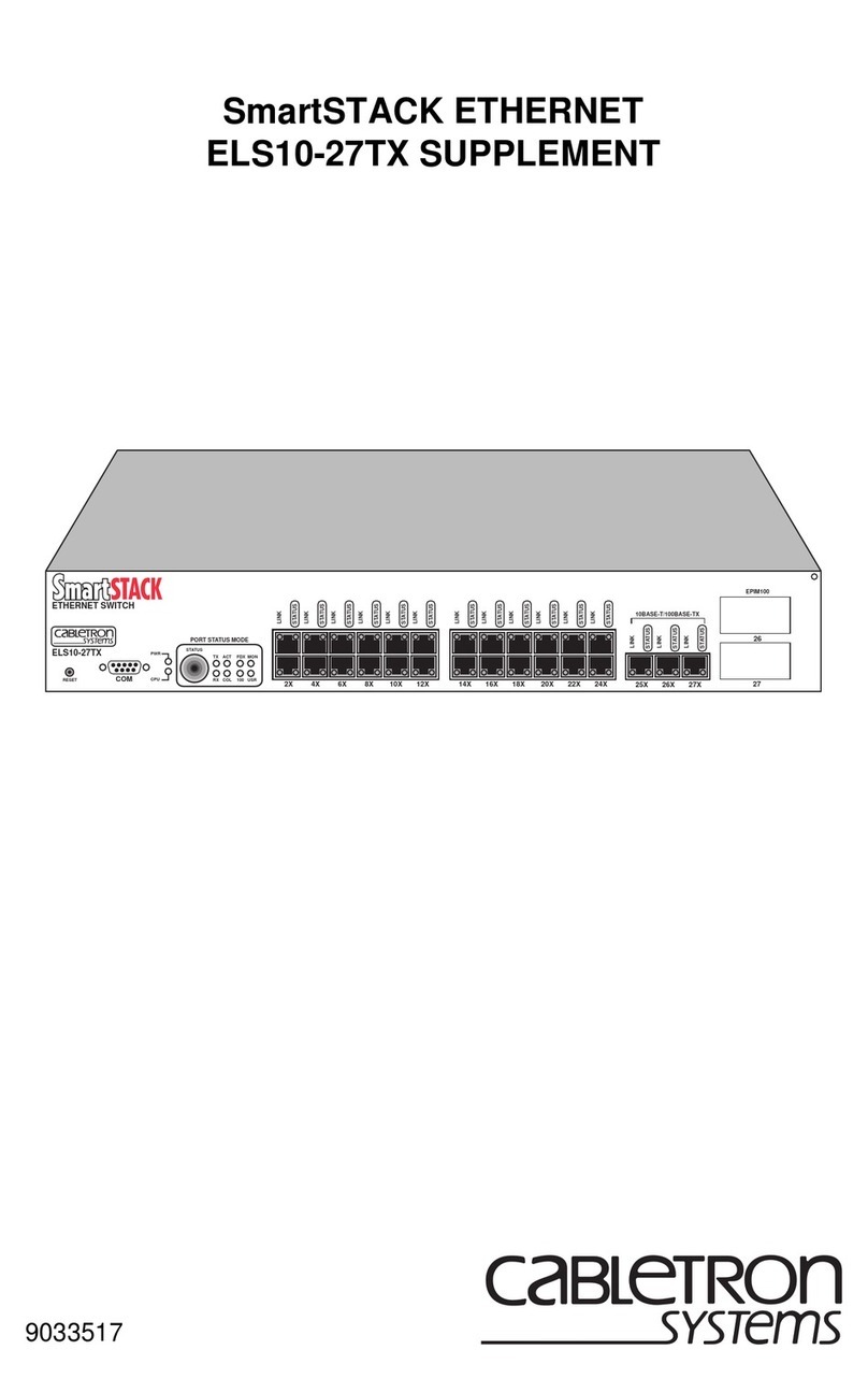 Cabletron Systems SmartSTACK ELS10-27TX Owner's manual