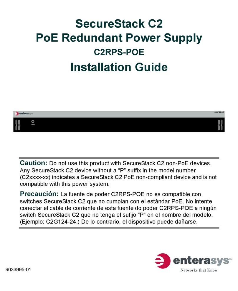 Enterasys SecureStack C2 C2RPS-POE installation guide