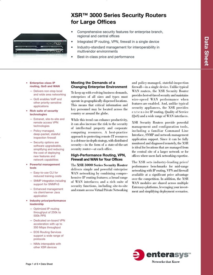 Enterasys X-Pedition XSR-3020 User manual