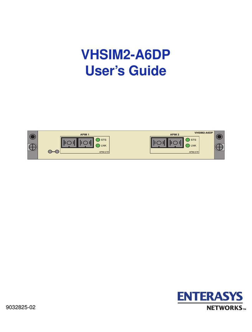Enterasys VHSIM2-A6DP User manual
