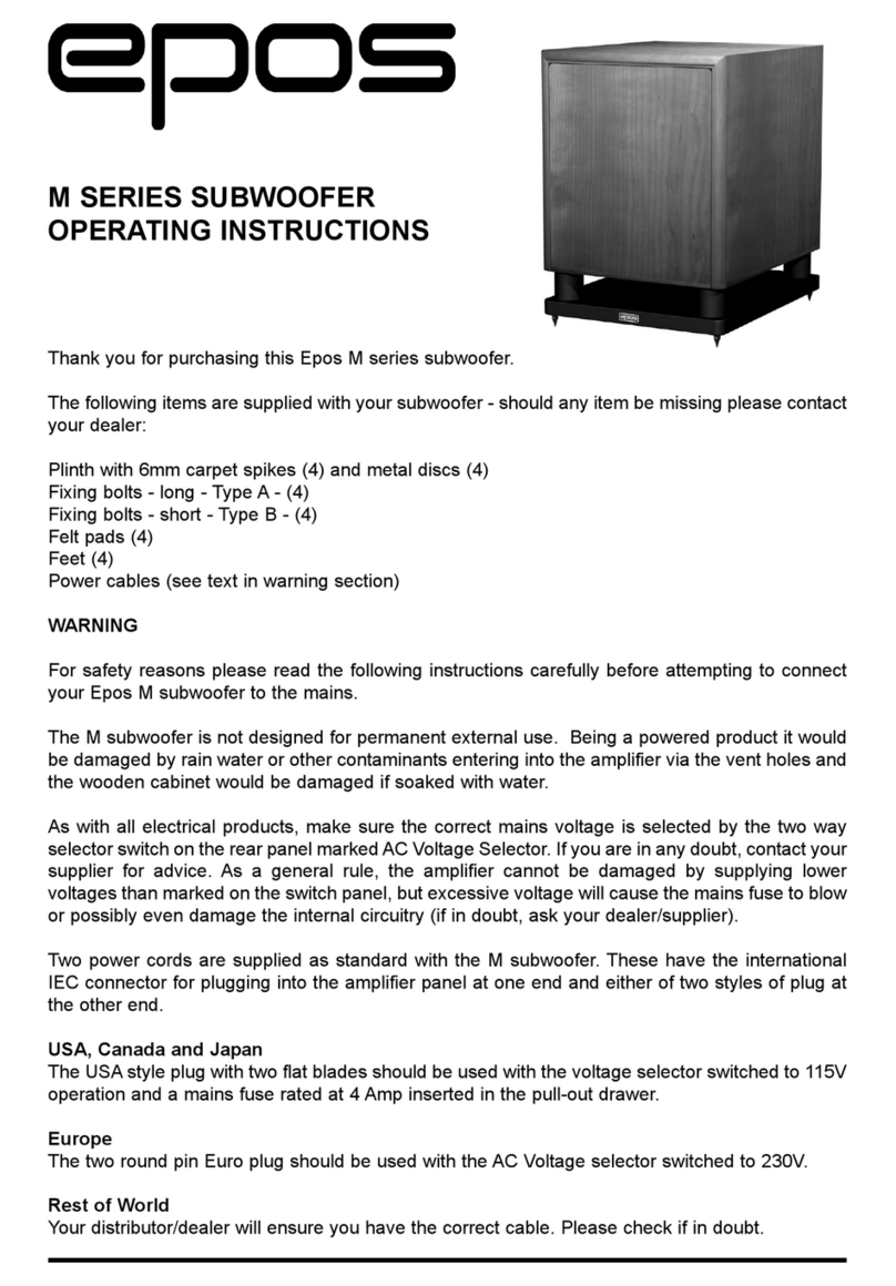 EPOS M Series operating instructions