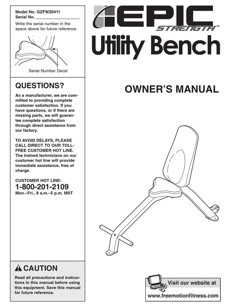Epic Fitness GZFW20411 owner's manual