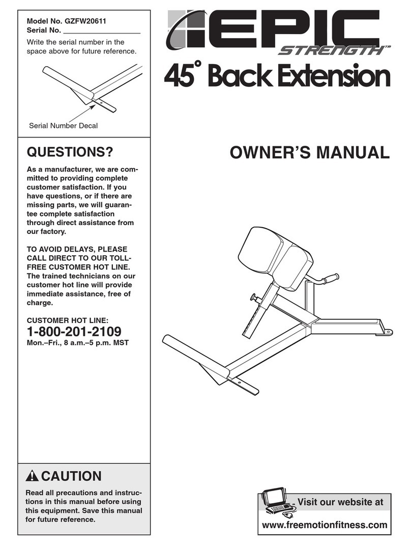 Epic FLATBENCH GZFW20611 owner's manual