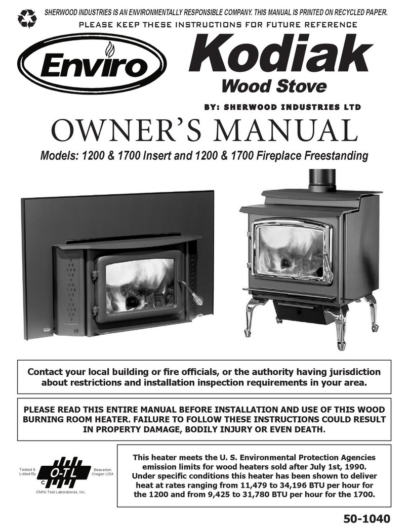 Enviro Kodiak 1200 Fireplace Freestanding owner's manual Enviro Kodiak 1200 Fireplace Freestanding owner's manual