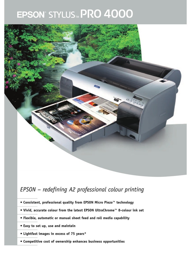 Epson 4000 - Stylus Pro Color Inkjet Printer User manual