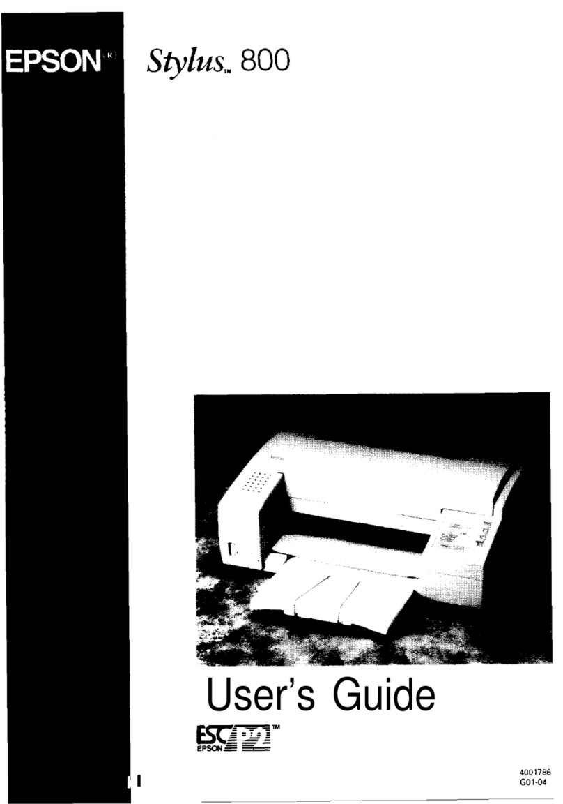 Epson Stylus Color 800 User manual