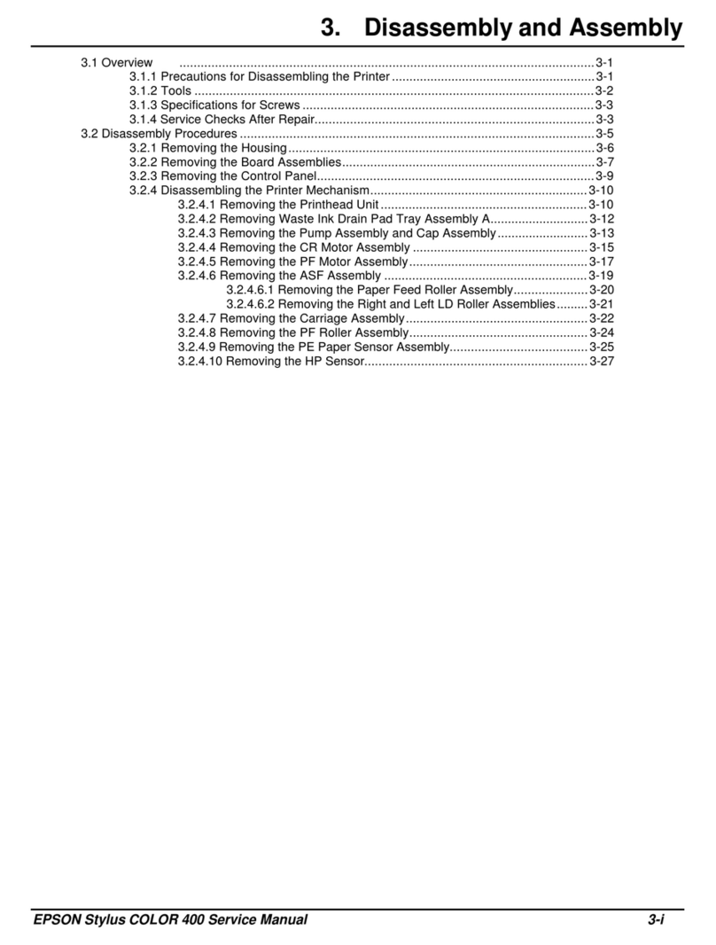 Epson Stylus Color 400 User manual