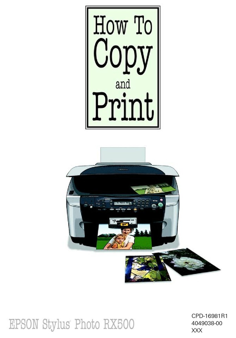 Epson RX500 - Stylus Photo Color Inkjet user manual