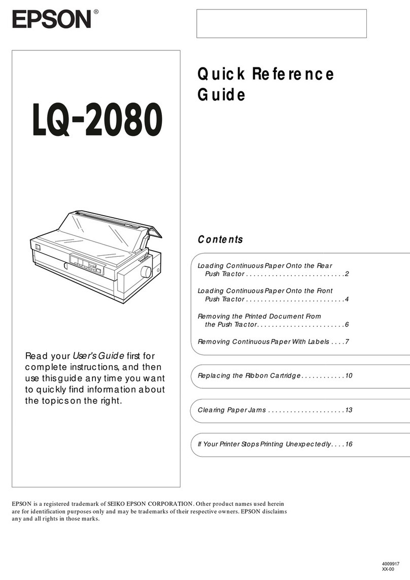 Epson LQ-2080 User manual Epson LQ-2080 User manual
