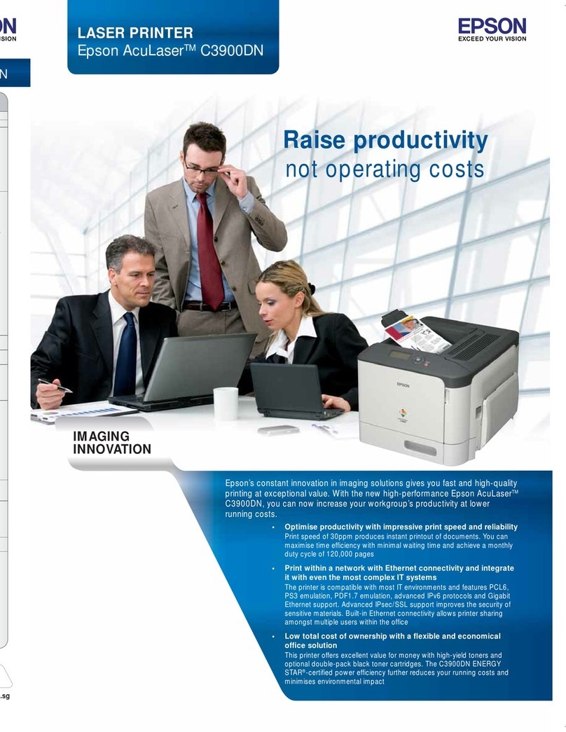 Epson LASER PRINTER C3900DN User manual