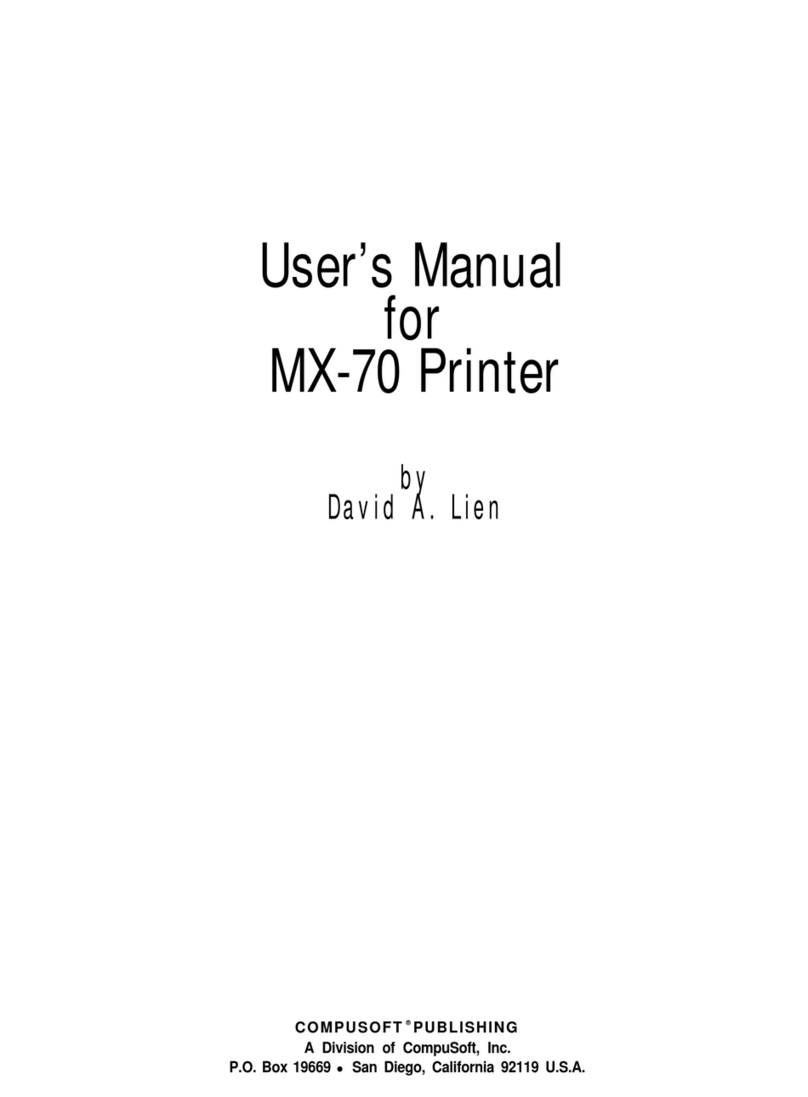 Epson MX-70 User manual
