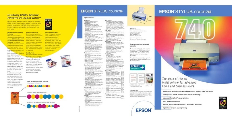 Epson Stylus Color 740 User manual