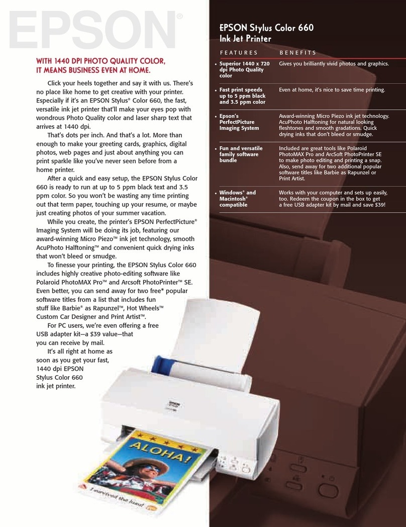 Epson Stylus Color 660 User manual