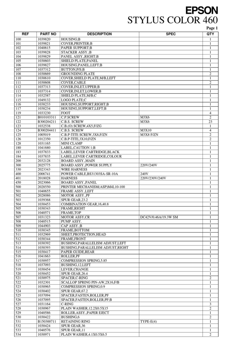 Epson Stylus COLOR 460 User manual