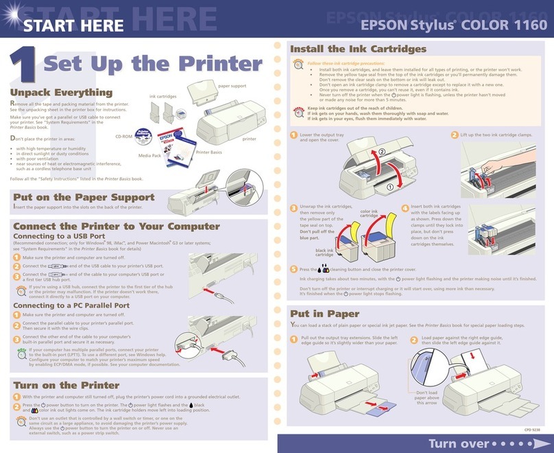 Epson Stylus COLOR 1160 Instruction Manual