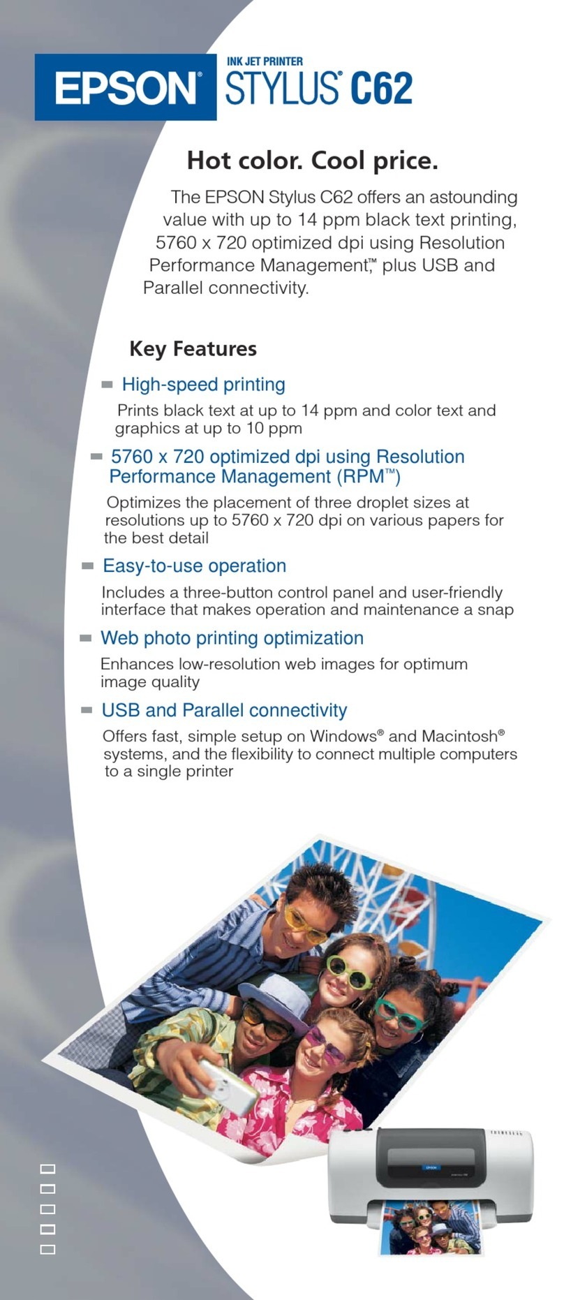 Epson Stylus C62 User manual