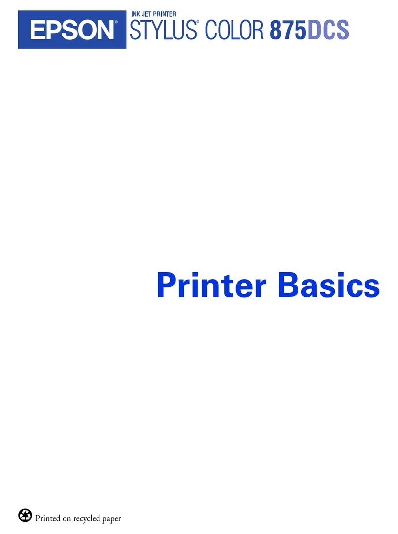 Epson 875DCS - Stylus Photo Color Inkjet Printer Installation guide