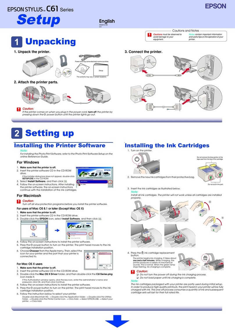 Epson Stylus C61 Series User manual