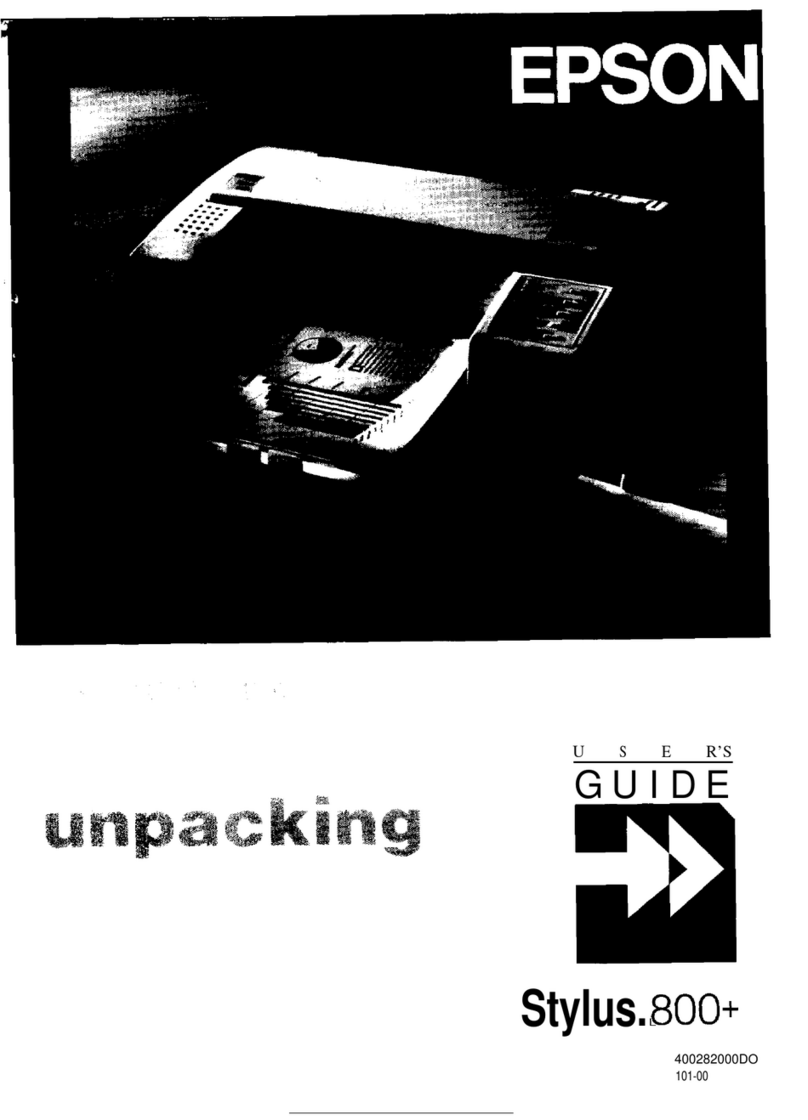 Epson Stylus 800 Series User manual