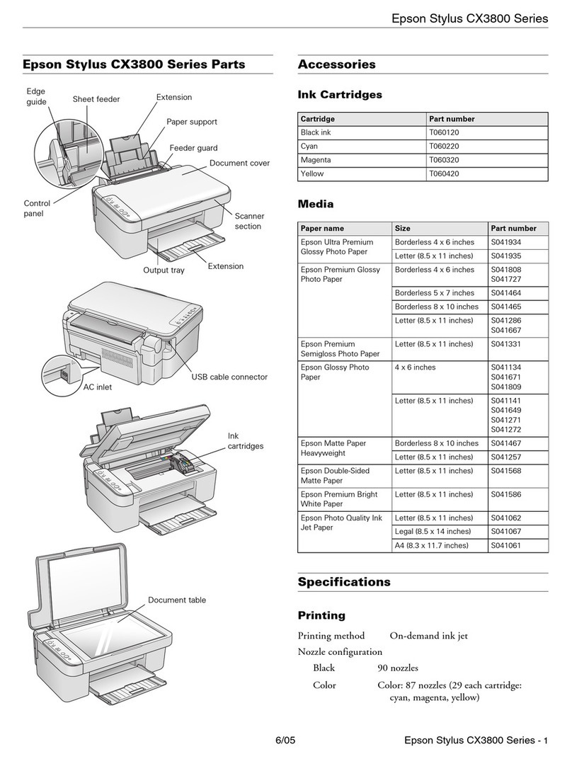 Epson Stylus CX3800 Series User manual